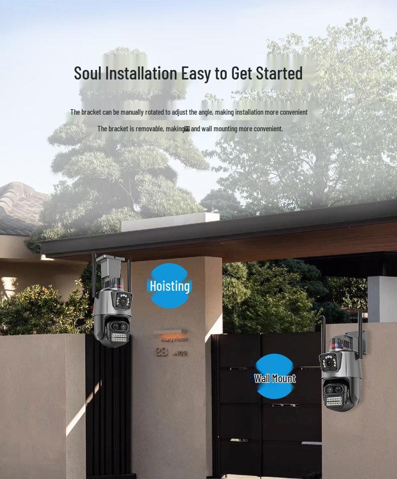 Yoosee 9MP 10x Zoom 4G Außenüberwachungskamera mit Zwei-Wege-Audio