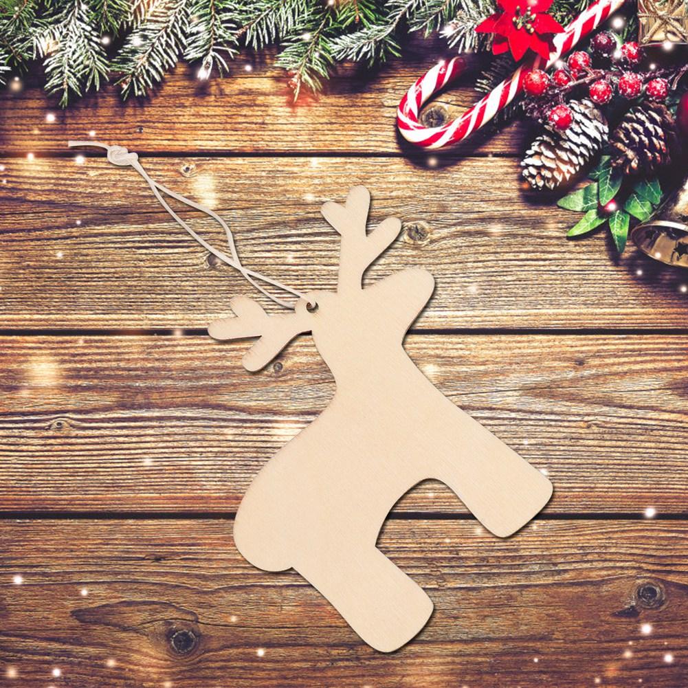 10Pcs Christmas Tree Pendant Handcraft DIY Hanging Ornaments Home DecorationElk 10cm