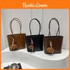 Elegant Black And Brown Pu Tote Bag For Women Perfect For Everyday Use