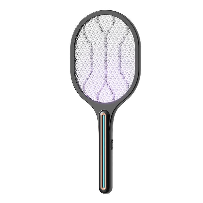 

Raqueta eléctrica para mosquitos 2 en 1, matamoscas recargable y lámpara atrapa insectos portátil