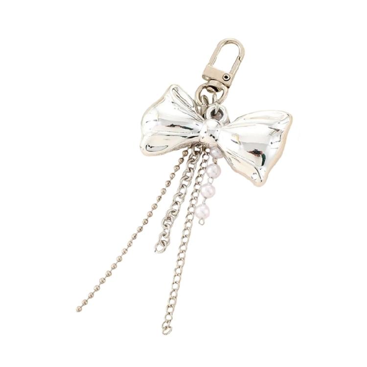 Pearls Bows Keychain Bag Charms Car Keyrings Bag Charms Accessories for Purse Backpack Decorations Valentines Day Gifts