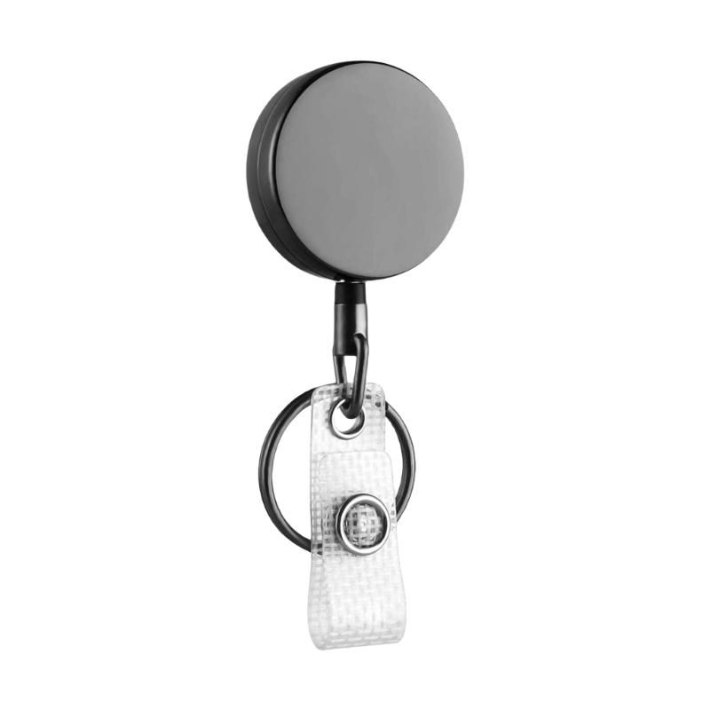 

Retractable Keychain ID Badge Reel Heavy Duty Carabiner Holder Badge Holder Easy to Use for Name Card Keychain 1