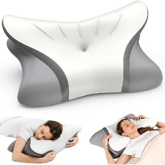 Cervical Neck Pillow - Cooling Pillow for Neck Pain Relief, Ergonomic Side Sleeper Pillow for Sleeping, Contour Memory Foam Pillows for Neck Support,
