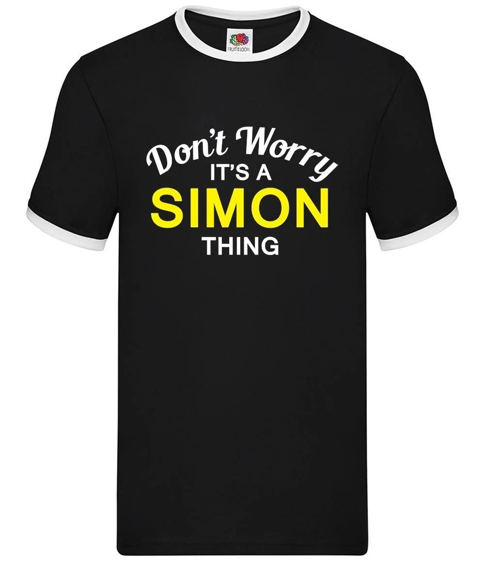 Don t Worry It s a SIMON Thing - Mens Ringer - Surname Custom Name Family XXXL