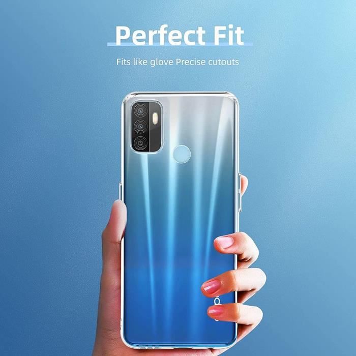 Coque pour OPPO A53S - Haute Résistance - Silicone Souple - Transparent - Anti Choc - 6,5 pouces
