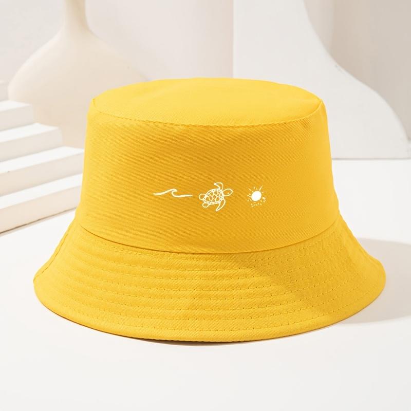 Men and women, sea turtles, sun printed fisherman hats, spring and summer, casual and fashionable fishing hats, outdoor