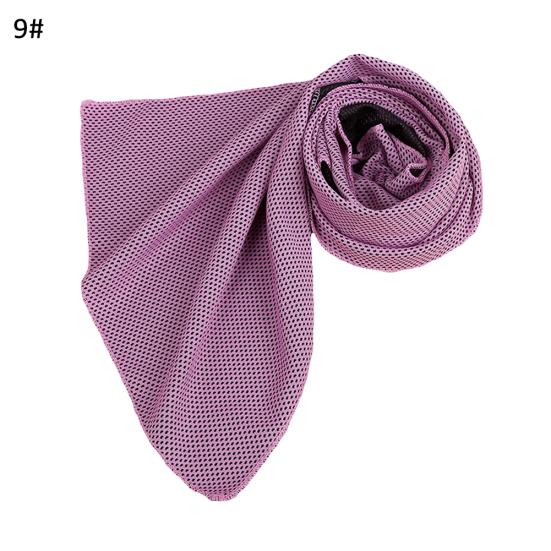 Summer Solid Color Mesh Cooling Towel Sports Running Jogging Outdoor Gym Cooler