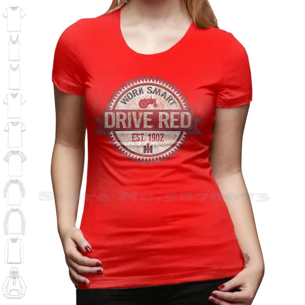 GUOYAN TOP T-shirts Casual Merk Kleding Katoen Werk Slim Rijden Rood Ih International Harvester Tractor Heren T-shirt 3XL