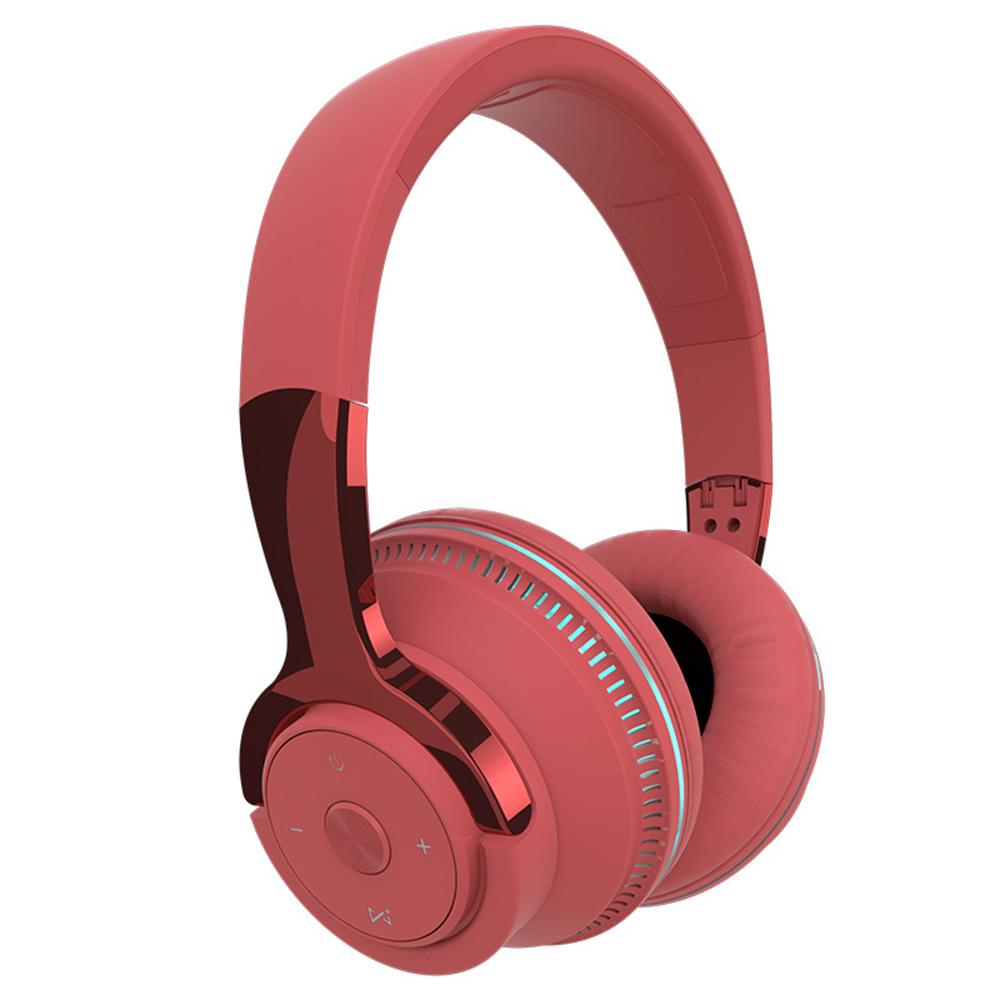 Headworn Bluetooth Headset Earbuds Brilliant Luminous Heavy Folding Retractable Card Headset Wireless Bluetooth 5.0 Headphones