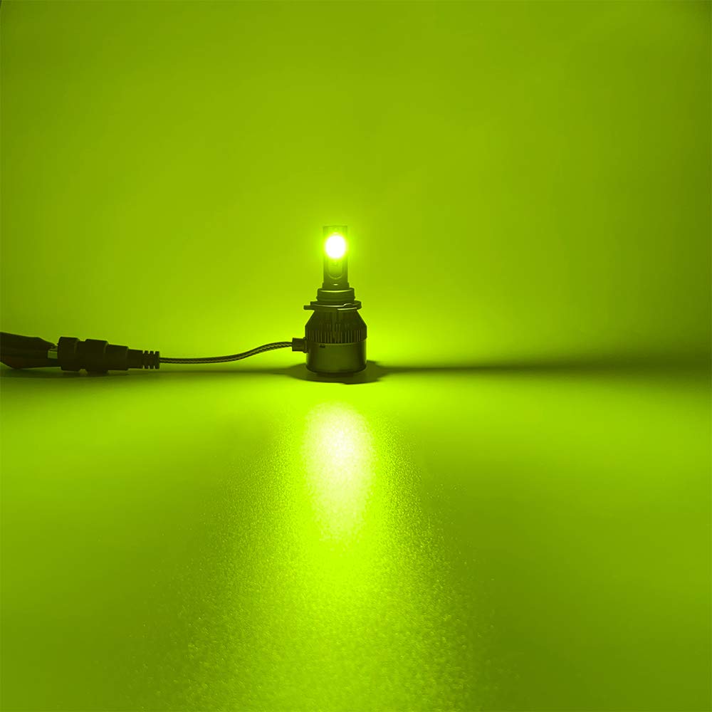 Catland HB4 9006 LED Fog Light Lemon Car LED Fog 3600LM X 35W X COB Pack of 2 Bulbs, Yellow, Yellow, 12V, Light/Headlight Bulbs, 2, 2, Integrated,
