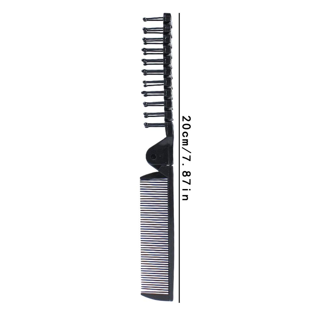 2 In 1 Double Headed Hair Comb Portable Travel Hair Brush Compact Hair Comb Folding Pocket Brush Hairdressing Combs Drop ship