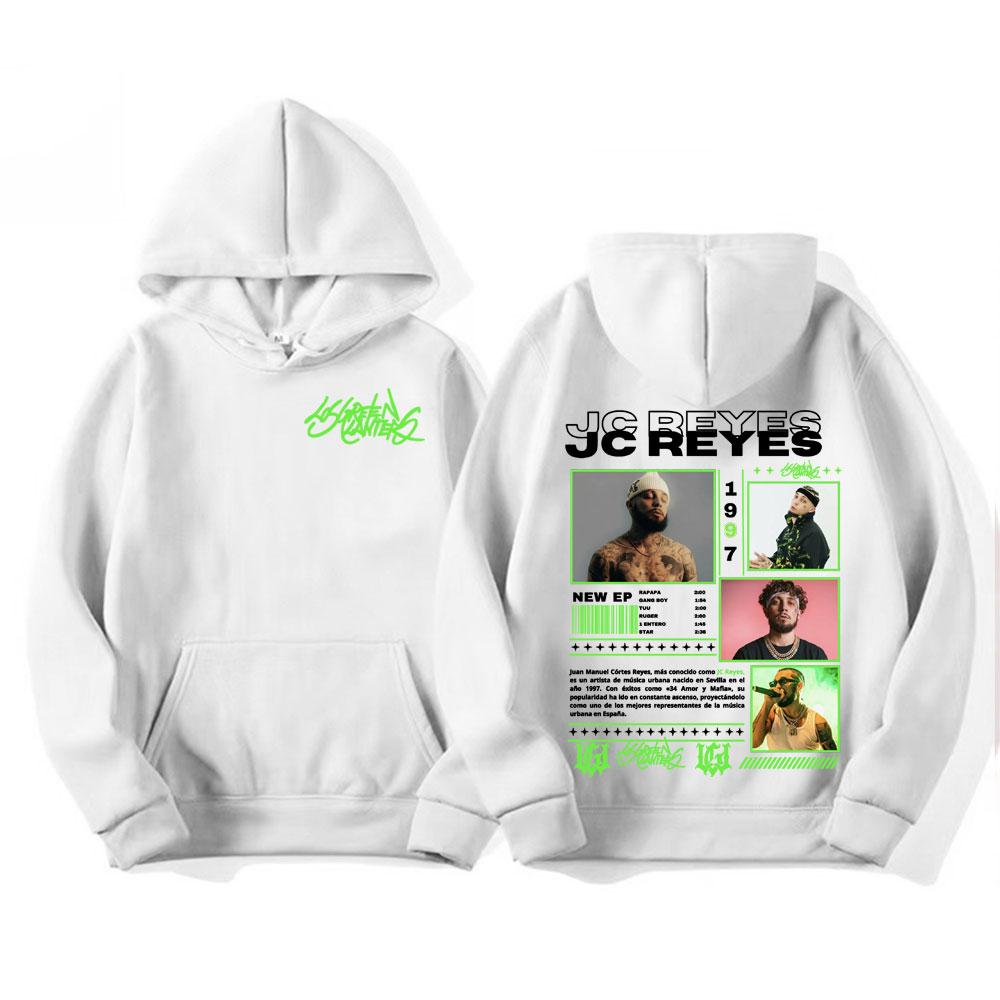 Rapper Jc Reyes Album Tour 2025 Double Sided Graphic Pullover Hoodies Men Women Harajuku Hip Hop Punk Fashion Sweatshirt Hoodie