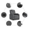 Electric Recliner Chair with Rising Function Gray Faux Leather