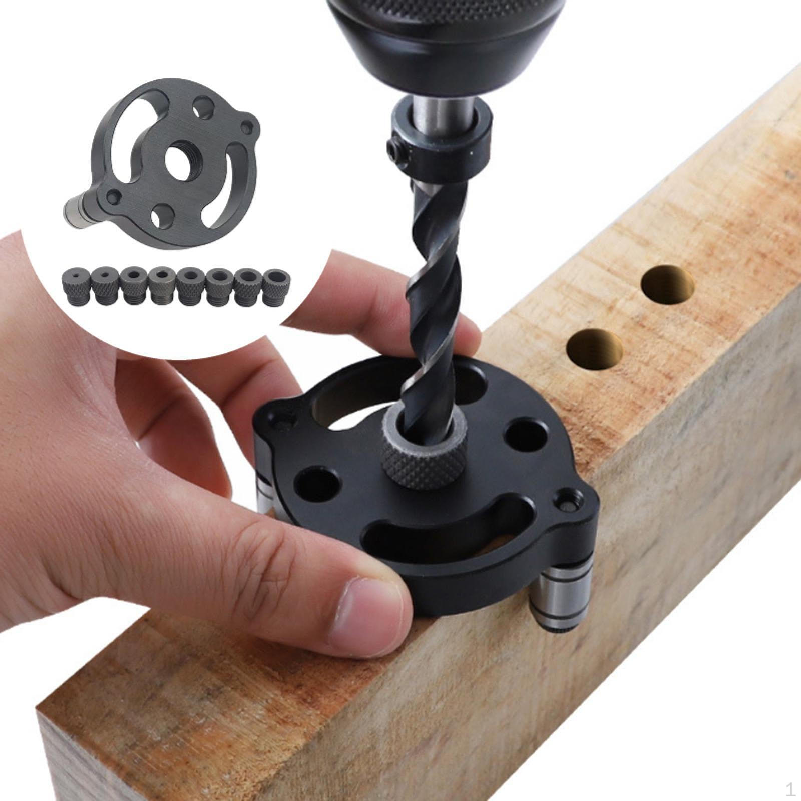 

Pocket Hole Jig Carpentry Tools Convenient Installation Vertical Doweling for Drill Guide чорний