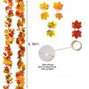 200CM Herbst Künstlicher Ahornblattkranz Gefälschte Blattpflanze Ranke Heimdeko Garten Halloween Wand Außen Türen Fenster Dekoration