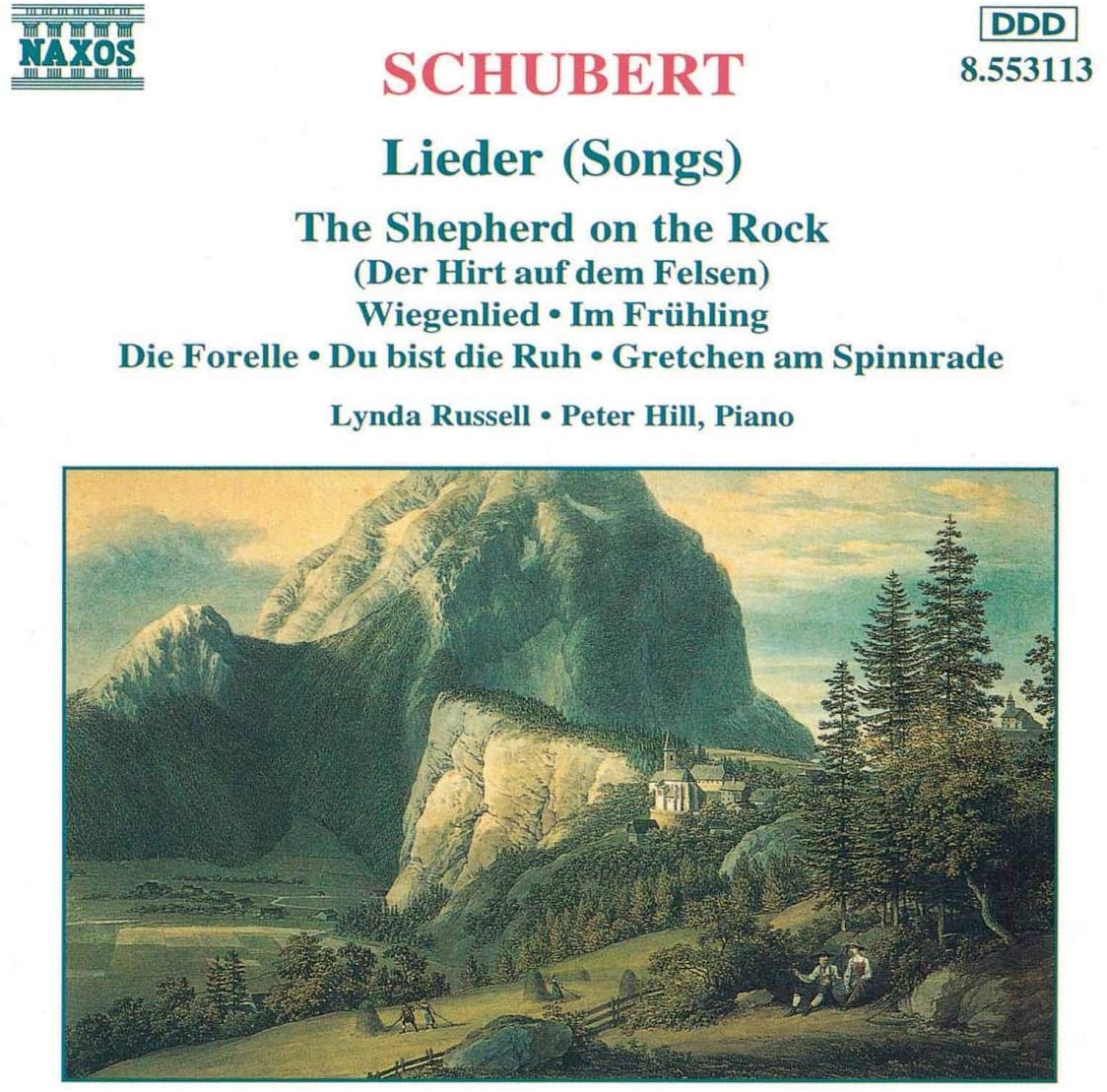 

CD FRANZ SCHUBERT, PETER HILL; LYNDA R - Lieder 8553113 Naxos 1996 US Classical Used