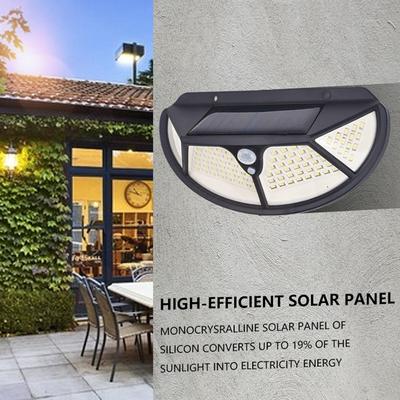 Solar Led Wall Lamp Light Outdoor 102 3 Mode Motion Sensor Street Light SMD2835 COB Built In Battery Sunlight Powered Waterproof