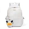 Mori Versatile Student Alphabet Schoolbag Backpack Campus Simple Solid Color Commuting Large Capacity Women's Backpack
