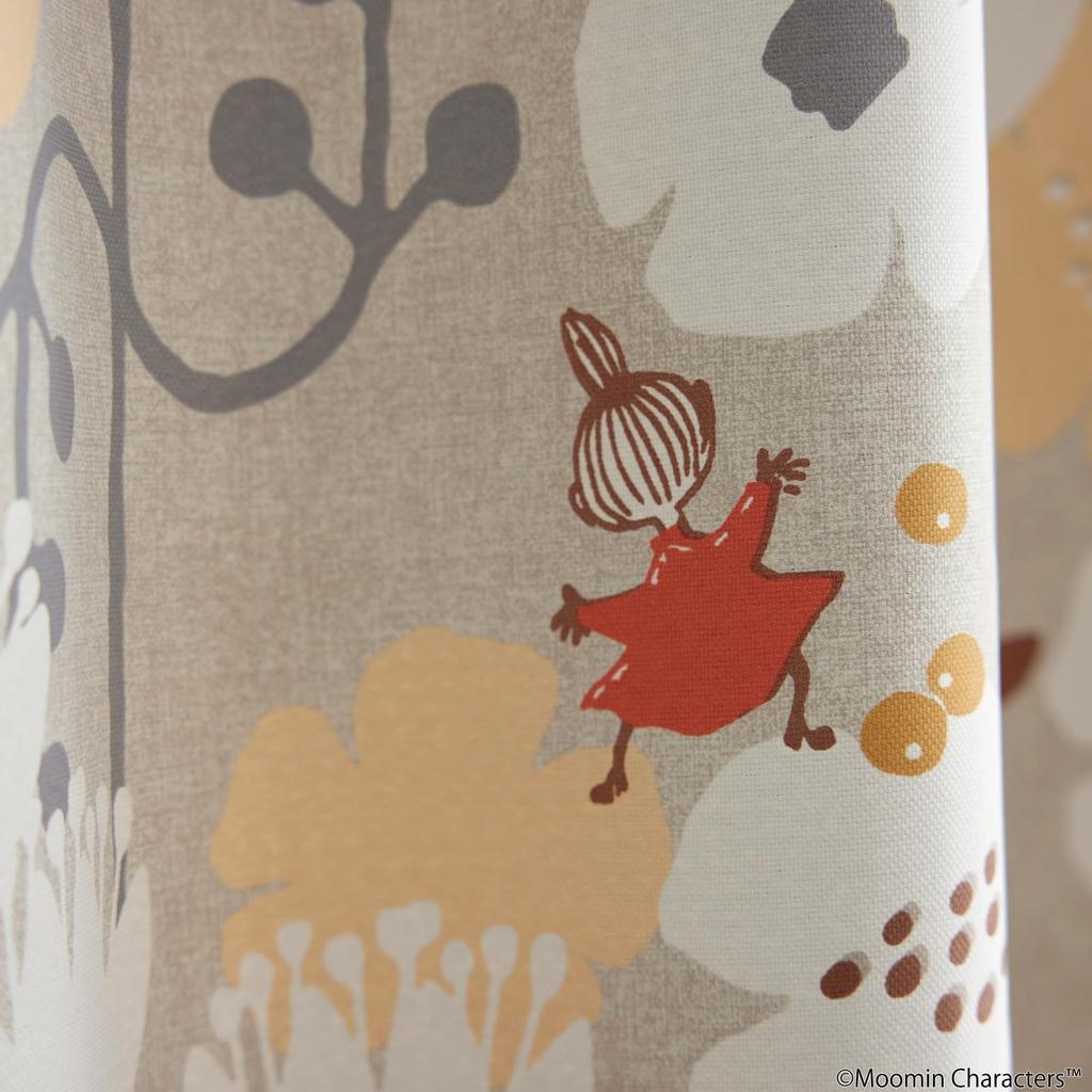 Suminoe MOOMIN Tiny Flower Curtain, Drape, 1 panel, 100 x 178 cm, GR 323-76006