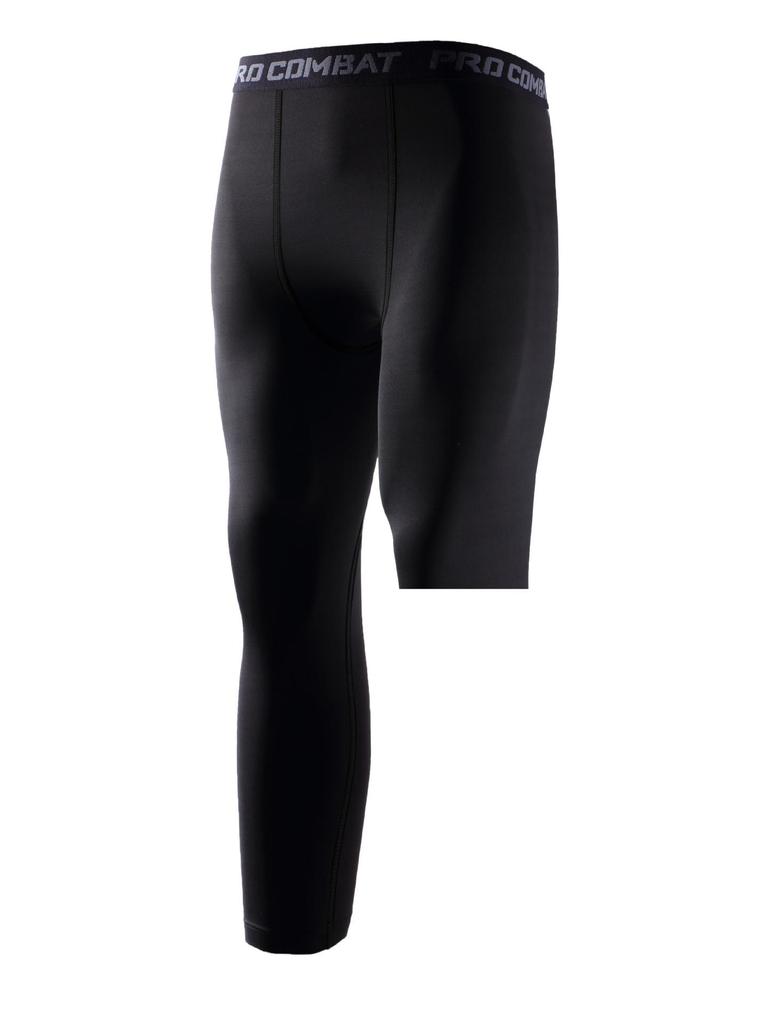 Schnelltrocknendes Kompressions-Sportset für Herren: Sommer Kurzarm-Top & Tights zum Laufen, Trainieren und Basketballspielen.