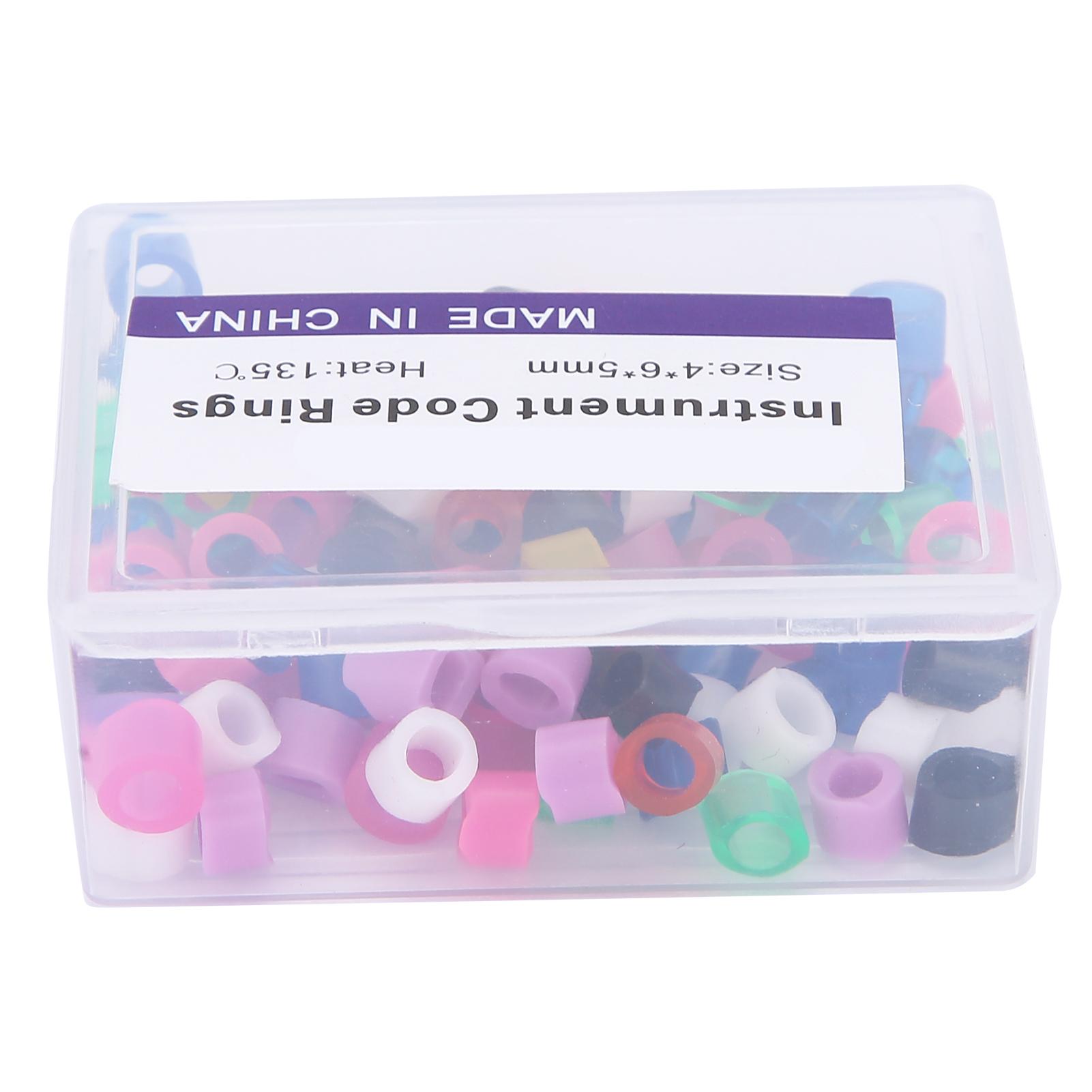 

100 шт., стоматологические кольца с цветовым кодом, нетоксичные силиконовые стоматологические кольца с цветовым кодом, аксессуары, принадлежности(Mix