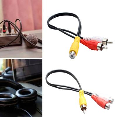 Yousheng High-Fidelity-Audiokabel Stabiles universelles 2-Cinch-Stecker-auf-1-Cinch-Buchse-Y-Splitterkabel Lautsprecher-Stereo-Audio-Adapterkabel