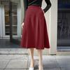 ZANZEA Women Casual Solid Color Loose Midi Long Skirts