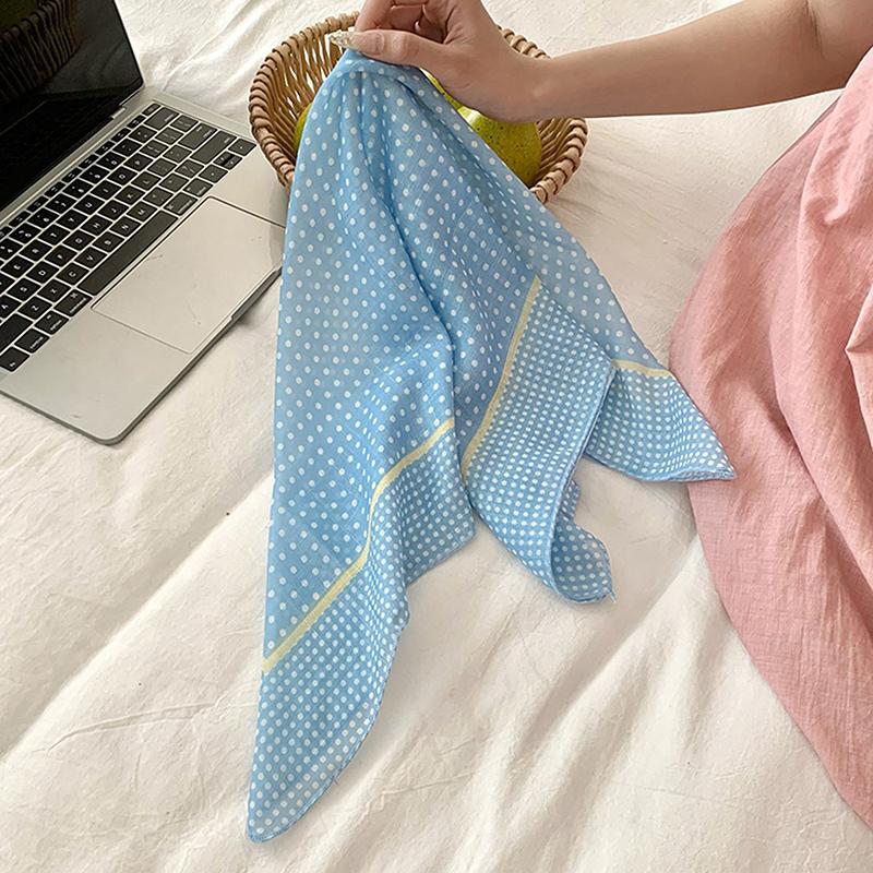 

Luxury Floral Print Scarf For Women Girls Soft Hairband Neckerchief Temperament Headwear Simple Hair Accessories Gifts A7