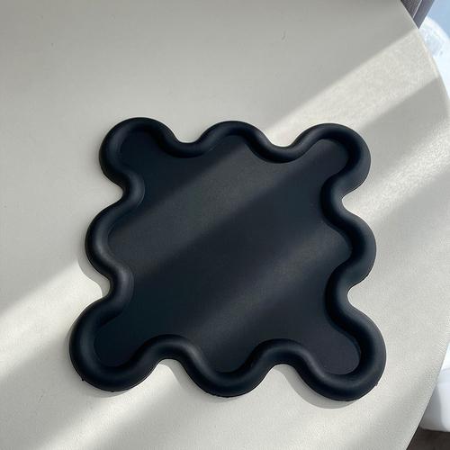

Nordic Style Irregular Storage Tray Sense Silicone Insulation Pad Coaster Thickened Placemat Square Home Desktop Decoration