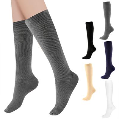 4 pary Unisex skarpety uciskowe Zipper Stretch Leg Support Open Toe Podkolanówki