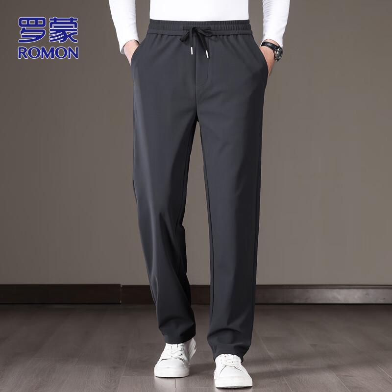 ROMON Men's Autumn/Winter Business Casual Straight-Leg Pants