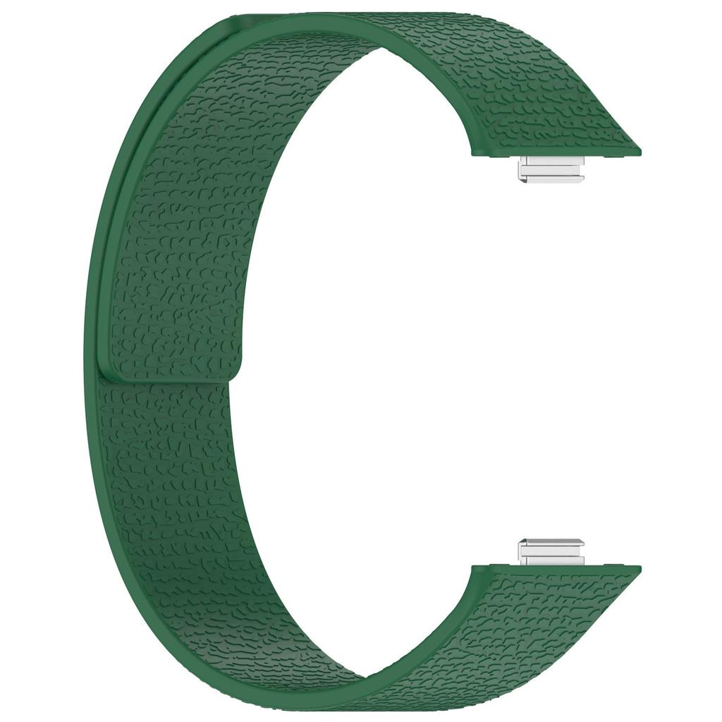 Lychee-patterned Strap for Huawei watch fit 5 5pro  Magnetic silicone loop Band for Huawei watch fit 3 4 4Pro sport Bracelet