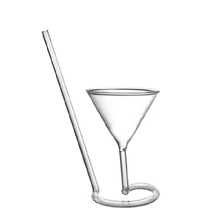 Innovative Pipe Molds Cocktails Glass Elegant Cocktails Glass with Sturdy Construction for Enhancing Drinking Experience