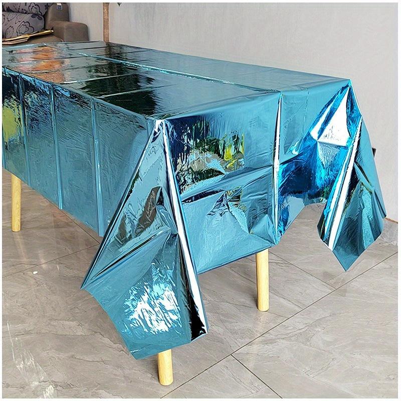 1PC Aluminum Film Birthday Party Tablecloth Disposable Waterproof Scene Props Layout Supplies Tablecloth