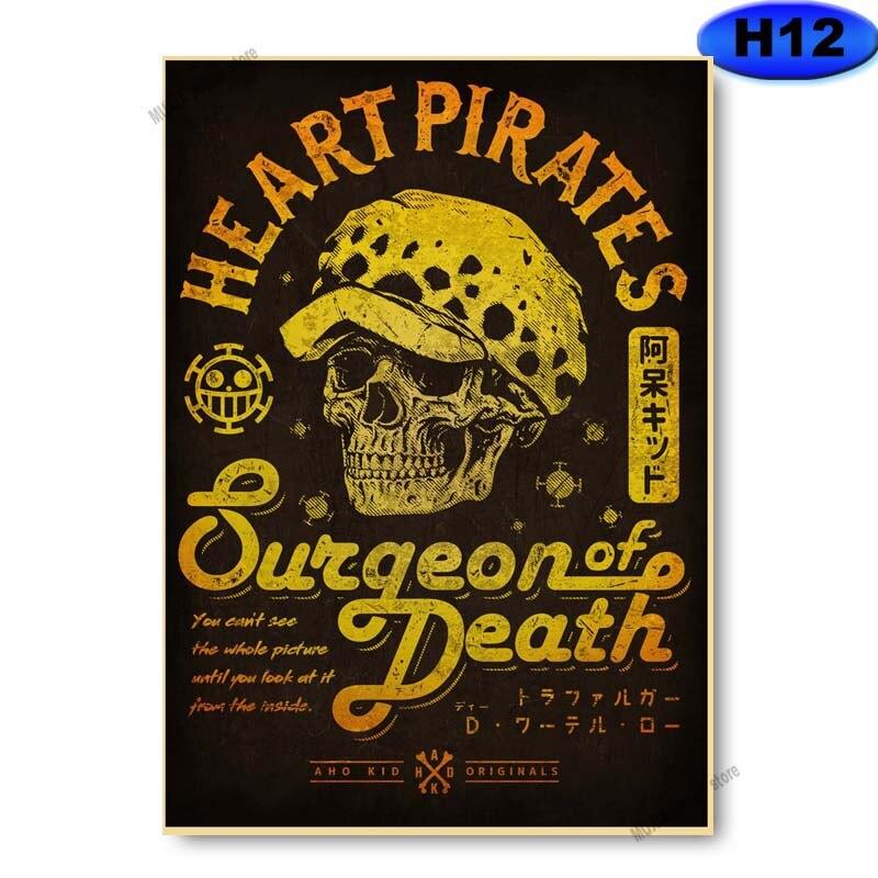 Vintage klasické anime plakáty postav Kraft Paper Slayer/Haikyuu Plakát Anime Dekor Pokoj Bar Kavárna Nástěnná malba