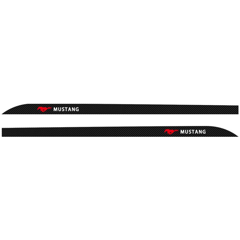 2pcs Car Door Side Skirt Sill Stripe Carbon 3D Sticker Decals For Ford Focus Mondeo Kuga Fiesta MK7 Escort Explorer Edge 2 4 MK2 MK4