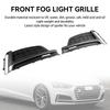 2PCS Front Bumper Fog Light Grille Cover Trim 8W6807682FRU6 8W6807681FRU6 Fit A5 S-Line S5 2018-2019