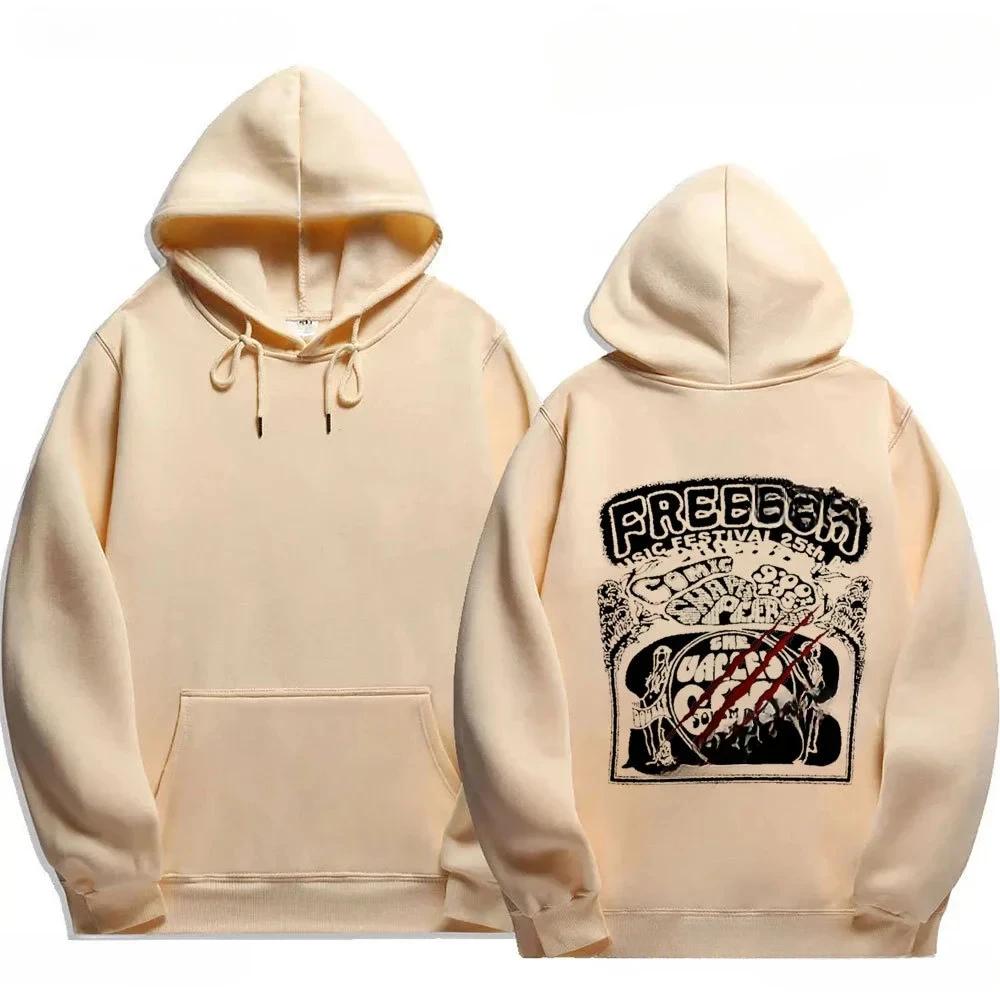 Simon Henriksson entwarf ein bedrucktes Herren-Kapuzensweatshirt in hoher Qualität mit Taschen für Herbst und Winter, im amerikanischen Retro-Streetstyle.