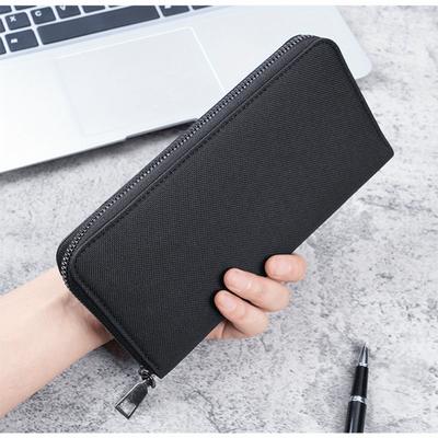 Men Long Wallet Large Capacity Multiple Card Slots Zippered Purse Business Handbag Card Holder Wallet Coin Bag