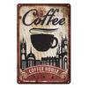 Vintage Coffee Bar Metal Tin Signs Decor Wall Art Sign Posters Wall Decoration Coffee Plaque Sign Cafe