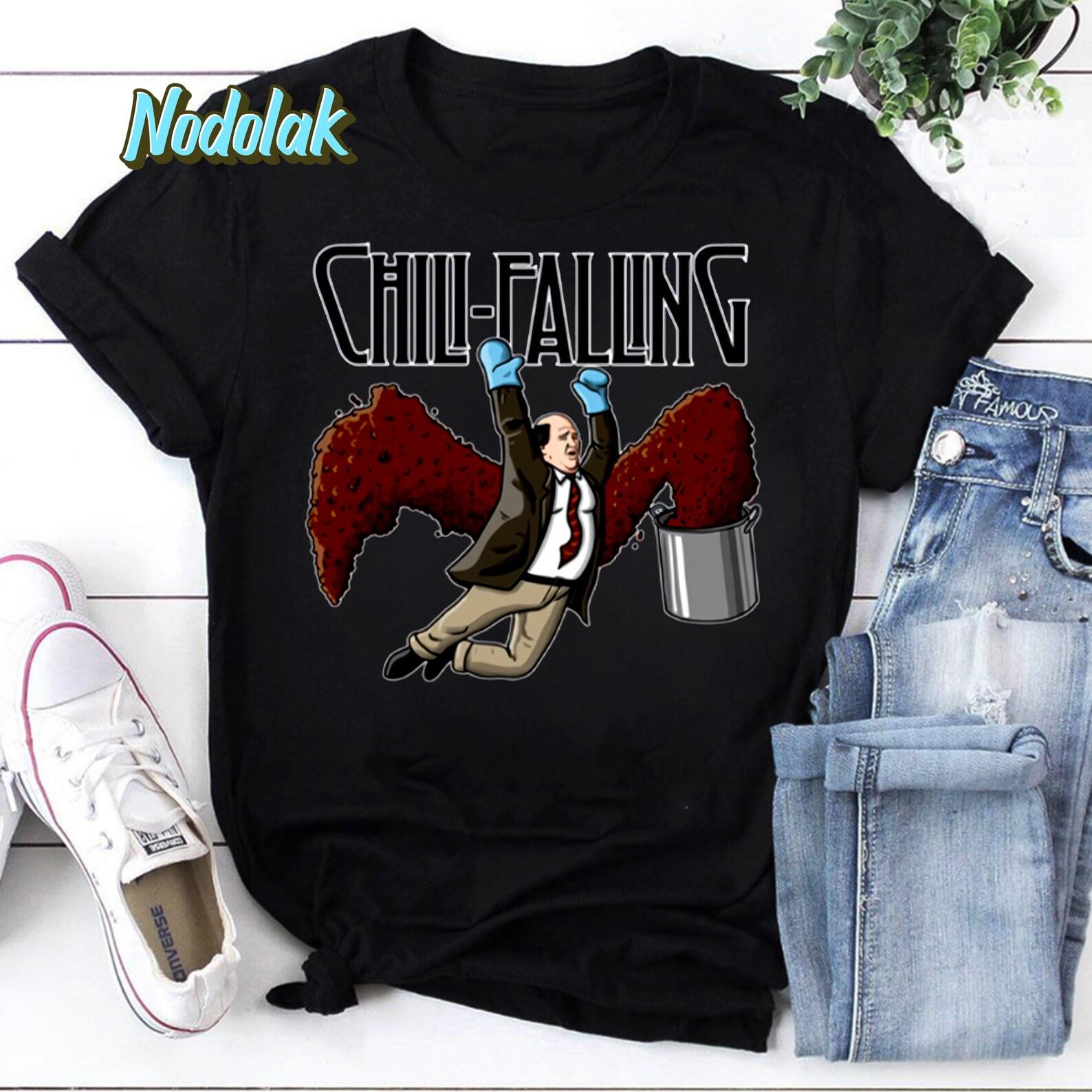 Chili Falling The Office Vintage T-Shirt, Kevin Malone Shirt, Home Alone Kevin Shirt, TV Series Shirt S