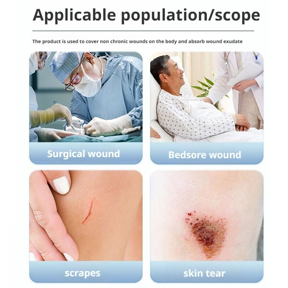 1/3/5 Stück Silikon-Schaumstoff-Wundauflage mit Kleberand Steril Wasserdicht Wundpflaster Verband für Zuhause Reise Erste Hilfe