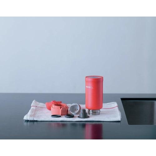 ZOJIRUSHI Water Bottle Stainless Steel Bottle Direct Drinking 200ml One Touch Open Type Coral Pink SM-PC20-PV
