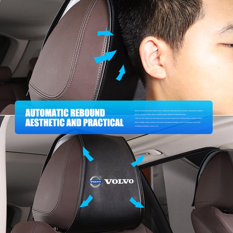 2Pcs Car Seat Headrest Cover Anti-Scratch Protector Cushion For Volvo ES90 EC40 EX40 EM90 XC90 V90 V60 XC60 V40 S80 S60 S90 C40