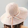Spring and Summer Women's Two-color Simple Wind Seaside Travel Sun Protection Face UV Protection Foldable Big Brim Hat