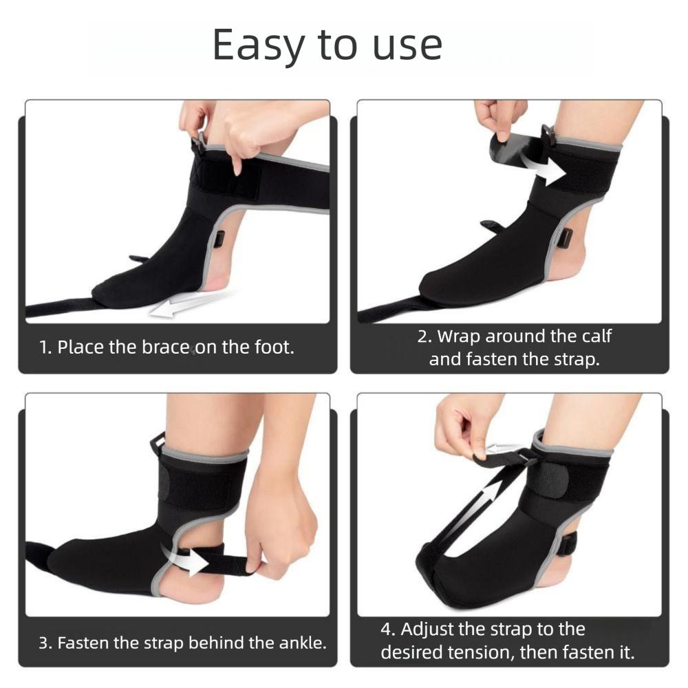 Ergonomic Design Foot Drop Brace Sock Adjustable Straps Arch Support Stretching Band  Recovery
