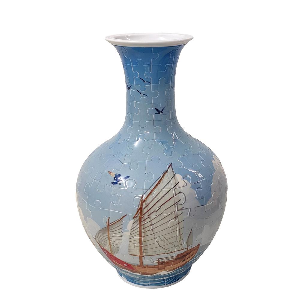 3D Puzzle House Vase Decorative Piece – DIY Floral Container For Living Room Decor