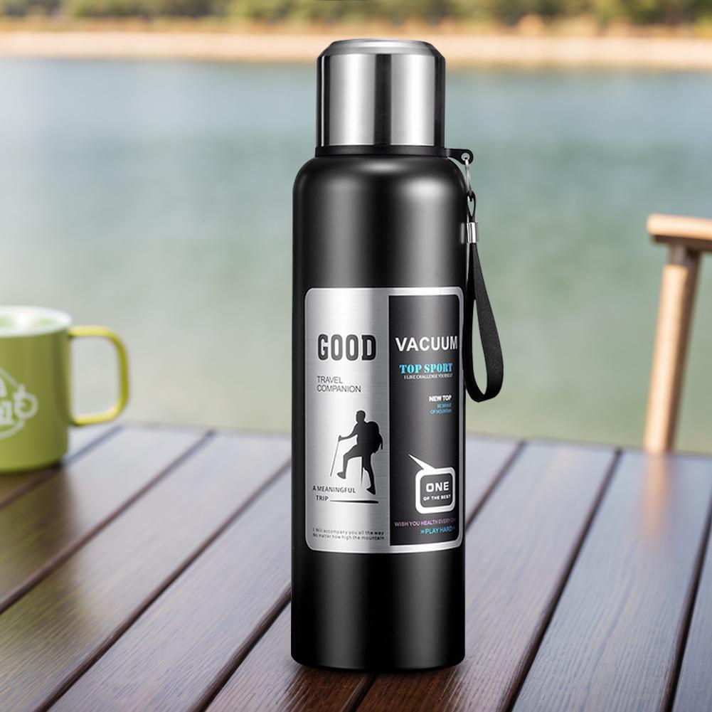 600-2000ml Water Bottle Outdoor Portable Insulation Tumbler Bottle Stainless Steel Tea Coffee Cold and Hot Thermal Thermos