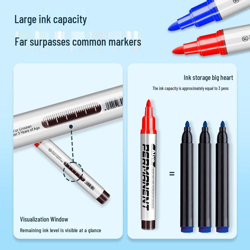 Waterproof Quick-Dry Oil-Based Marker Pen for Industrial Use - Thick Tip, Large Capacity, Fade-Resistant for Logistics