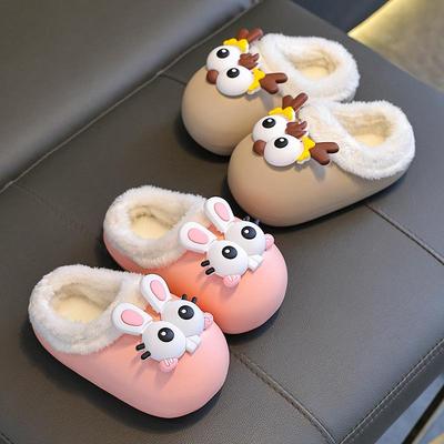 EVA Non-slip Waterproof Slippers - Warm, Furry Cotton Shoes for Men, Women & Children, Perfect for Autumn & Winter
